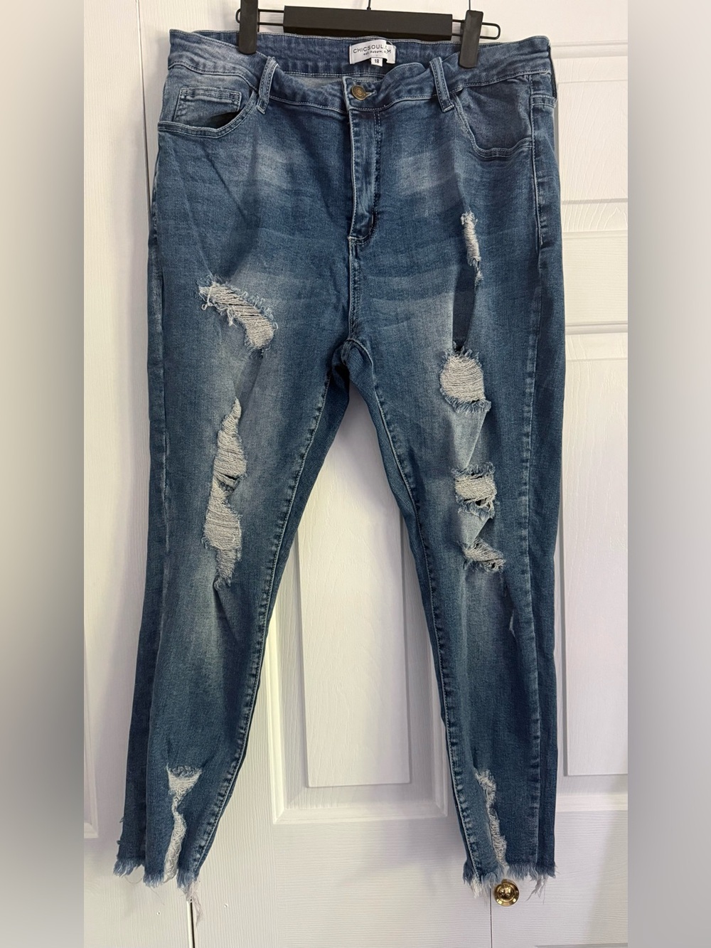 Chic Soul Distressed Skinny Jeans